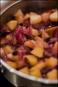 Red onion and apple compote