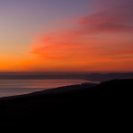 Chesil beach,sunset, Dorset coast