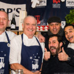 L to R Adrian Oliver, Rick Stein, Sat Bains, Mark Sargeant and Paul Ainsworth